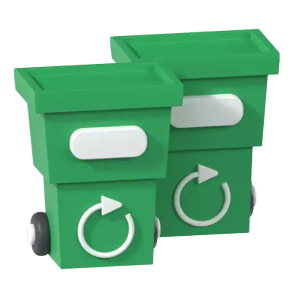 Recycle Bin 3D Graphic