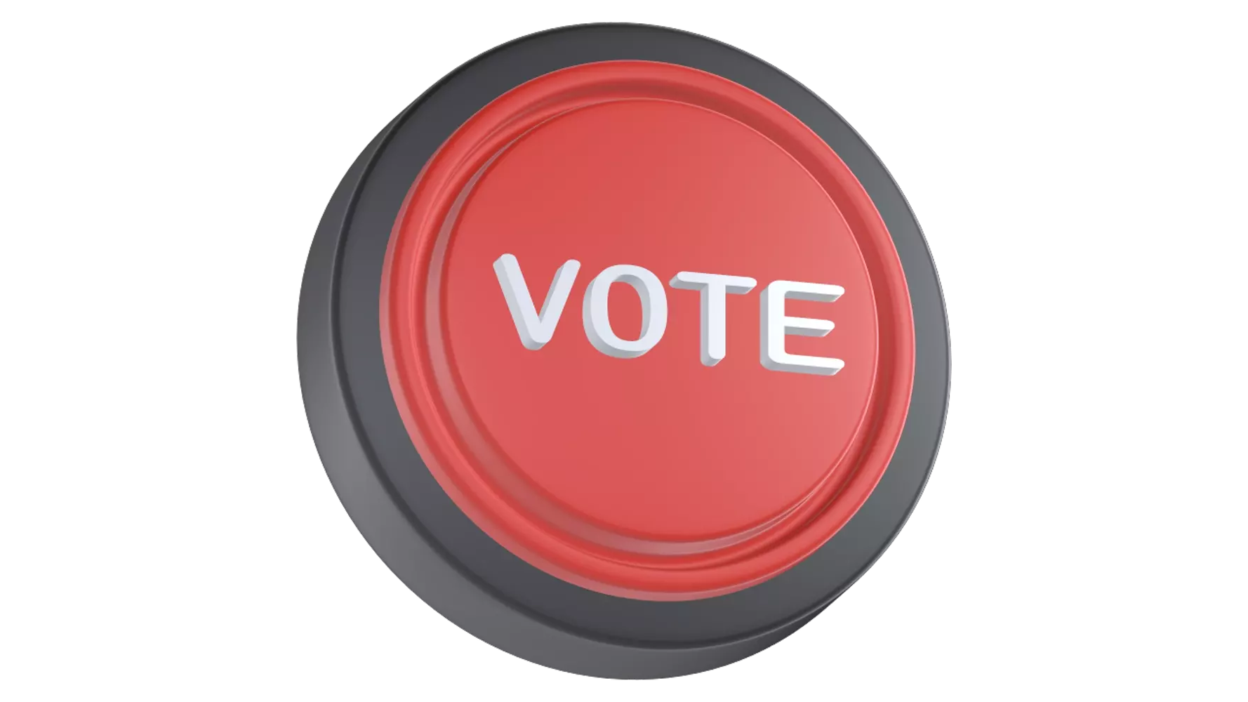 Vote Button 3D Graphic