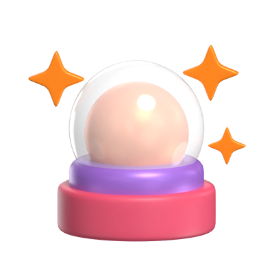 Crystal Ball With Sparkles 3D Model 3D Graphic