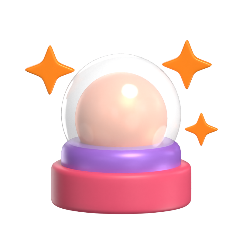Crystal Ball With Sparkles 3D Model 3D Graphic