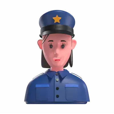 Police Woman 3D Graphic