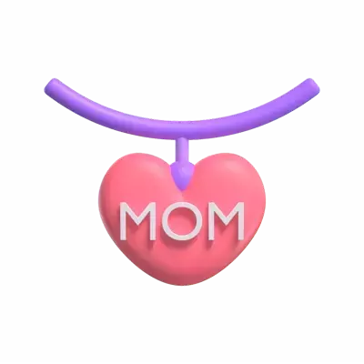 3D Mom Halskette Geschenk Modell 3D Graphic