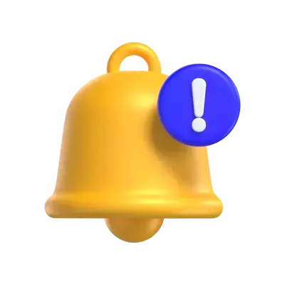 Notification 3D Icon Model For UI 3D Graphic