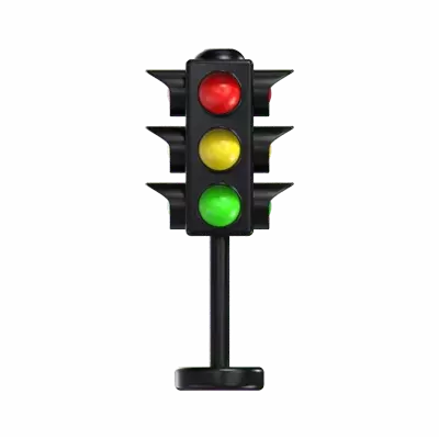 Traffic Light 3D Graphic