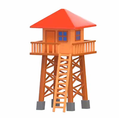 Observation Tower 3D Graphic