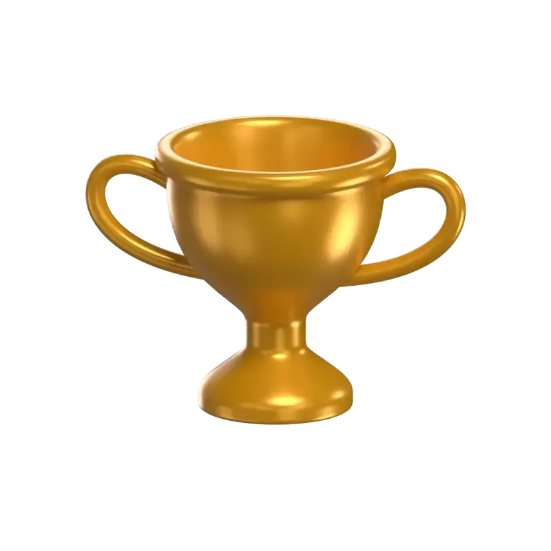 Trophy 3D Icon Model For Achievement Award 3D Graphic