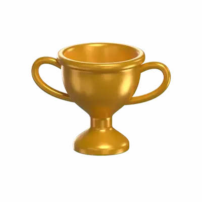 Trophy 3D Icon Model For Achievement Award 3D Graphic