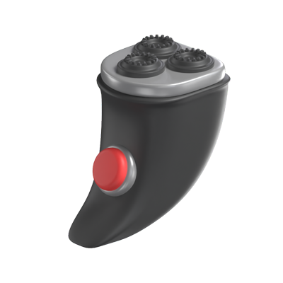 modelo 3d de afeitadora eléctrica con botón de encendido 3D Graphic