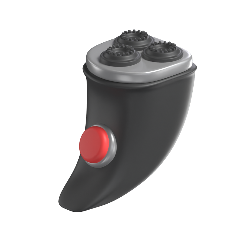 Electric Shaver 3D Model With A Power Button 3D Graphic
