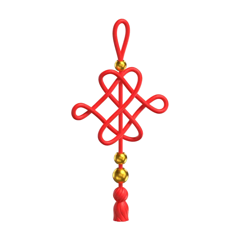 3D Illustration Chinese Lucky Knot 3D Graphic