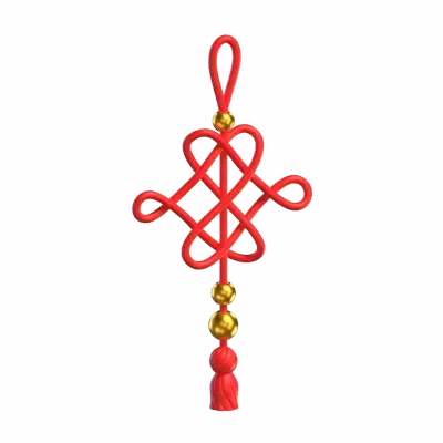 3D Illustration Chinese Lucky Knot 3D Graphic