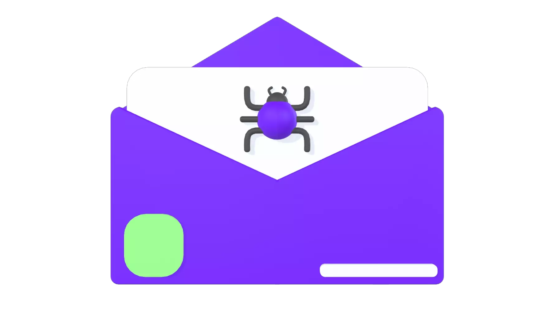 Email Virus 3D Graphic