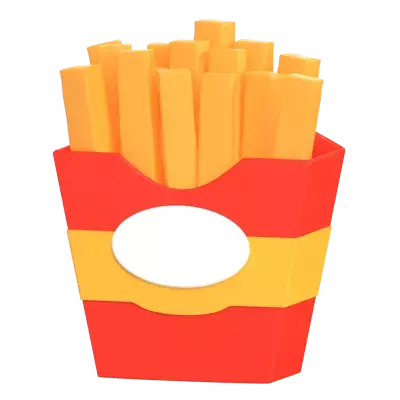 French Fries 3D Graphic