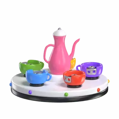 Teacup Ride 3D Graphic
