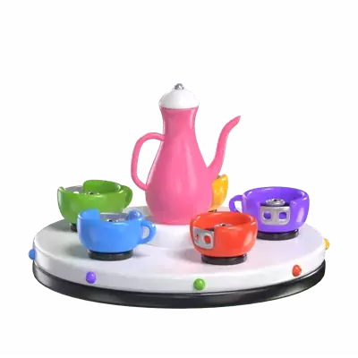 teacup ride 3D Graphic