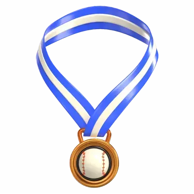 Baseball Medal 3D Graphic