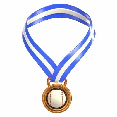 medalha de beisebol 3D Graphic