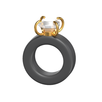Diamond Ring 3D Icon Model 3D Graphic