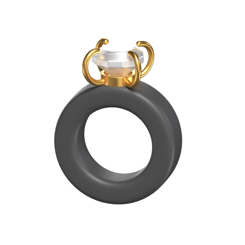 Diamond Ring 3D Icon Model