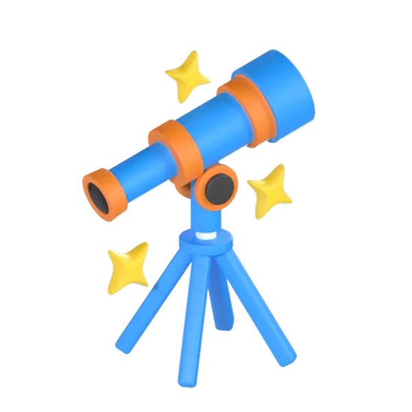 Telescope 3D Graphic