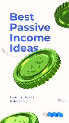 Best Passive Income Ideas with Coin Illustration for Carousel Design 3D Template
