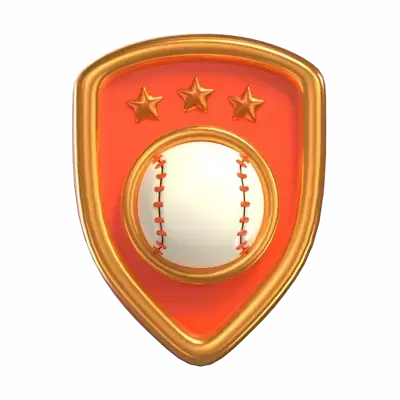 Baseball Emblem 3D Graphic