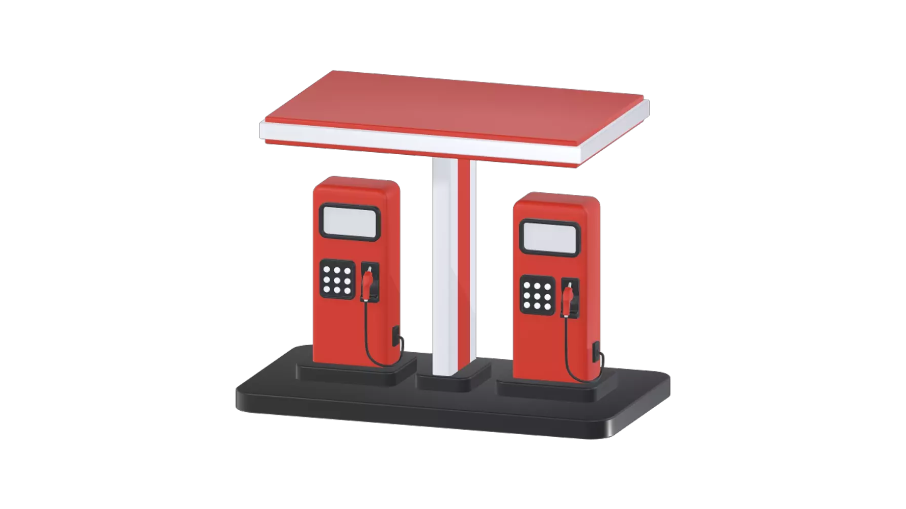 Gas Station 3D Graphic