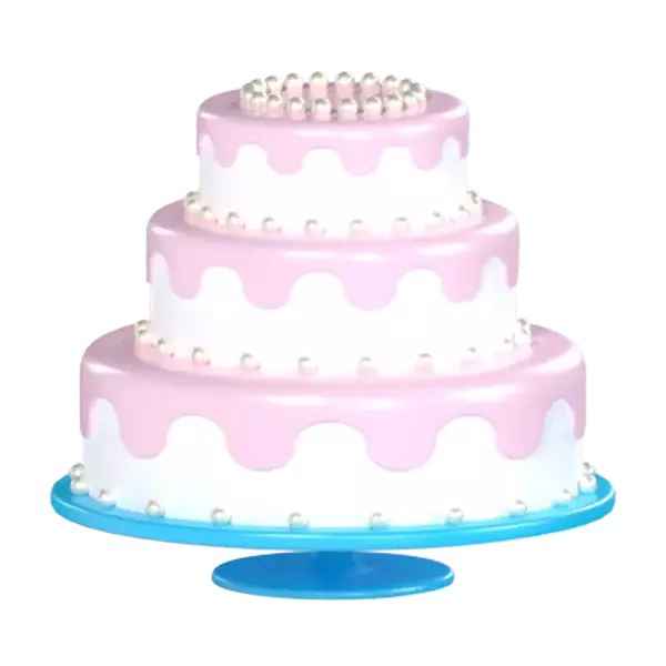 Wedding Cake 3D Graphic