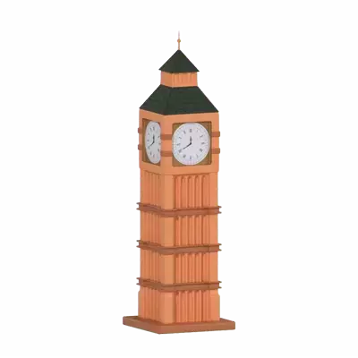 Big Ben Clock Tower 3D Graphic