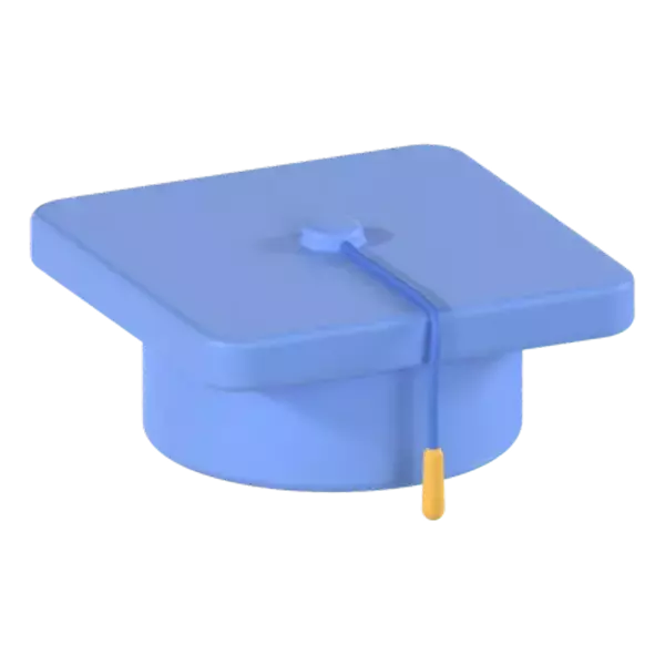 Graduate Cap 3D Graphic