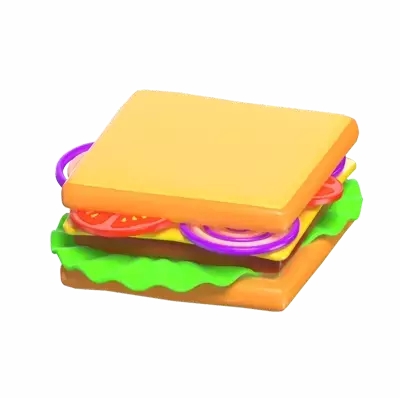 Caprese Delight A 3D Glimpse Of Savory Bliss In A Sandwich 3D Graphic
