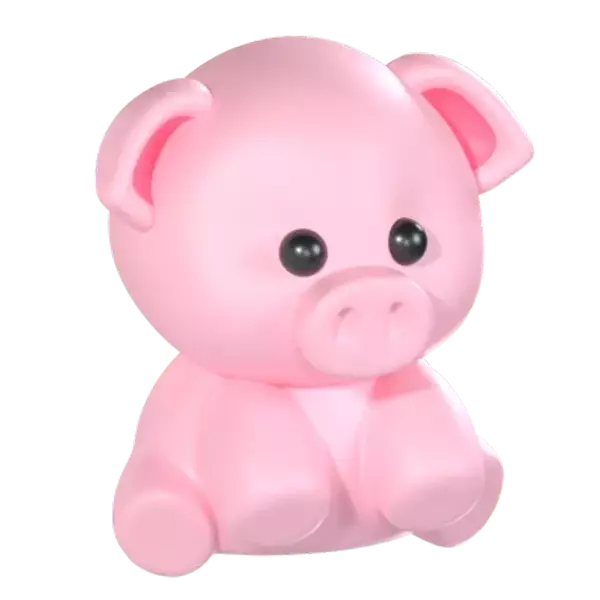 Kleines Schwein 3D Graphic