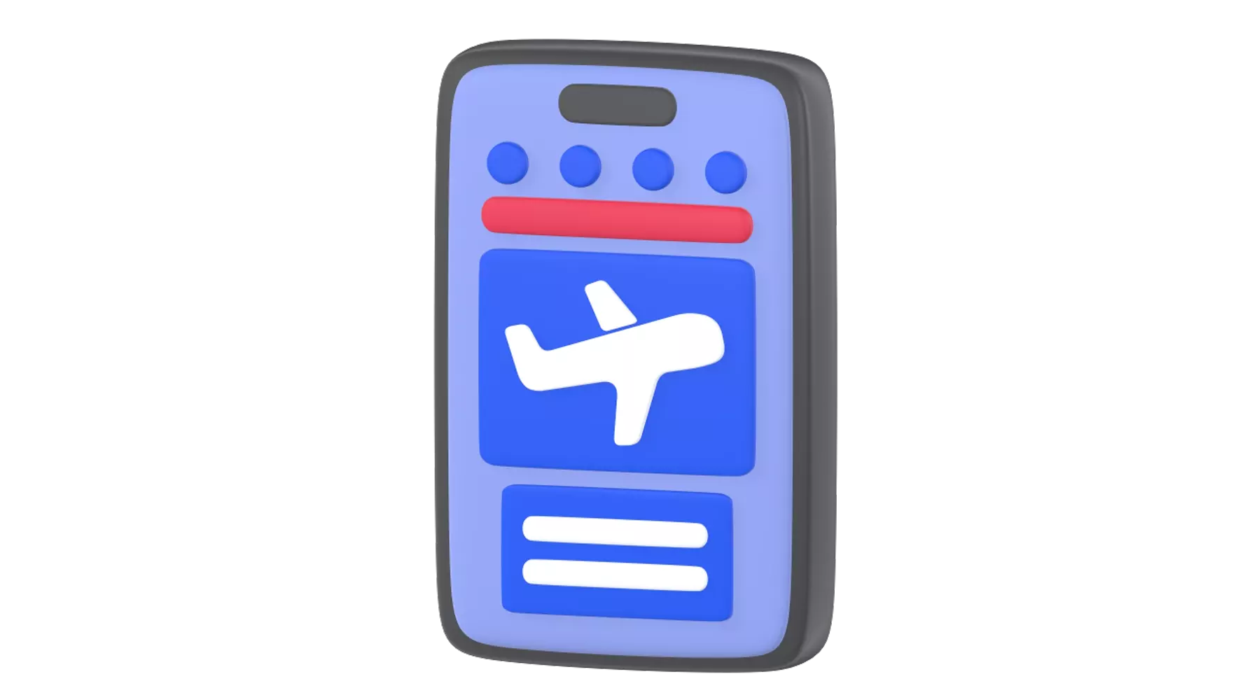 Flight Book Apps 3D Graphic