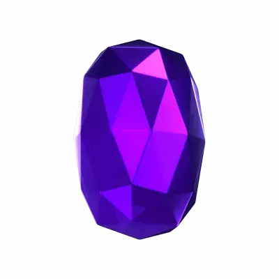 3D-Diamant in ovaler Form