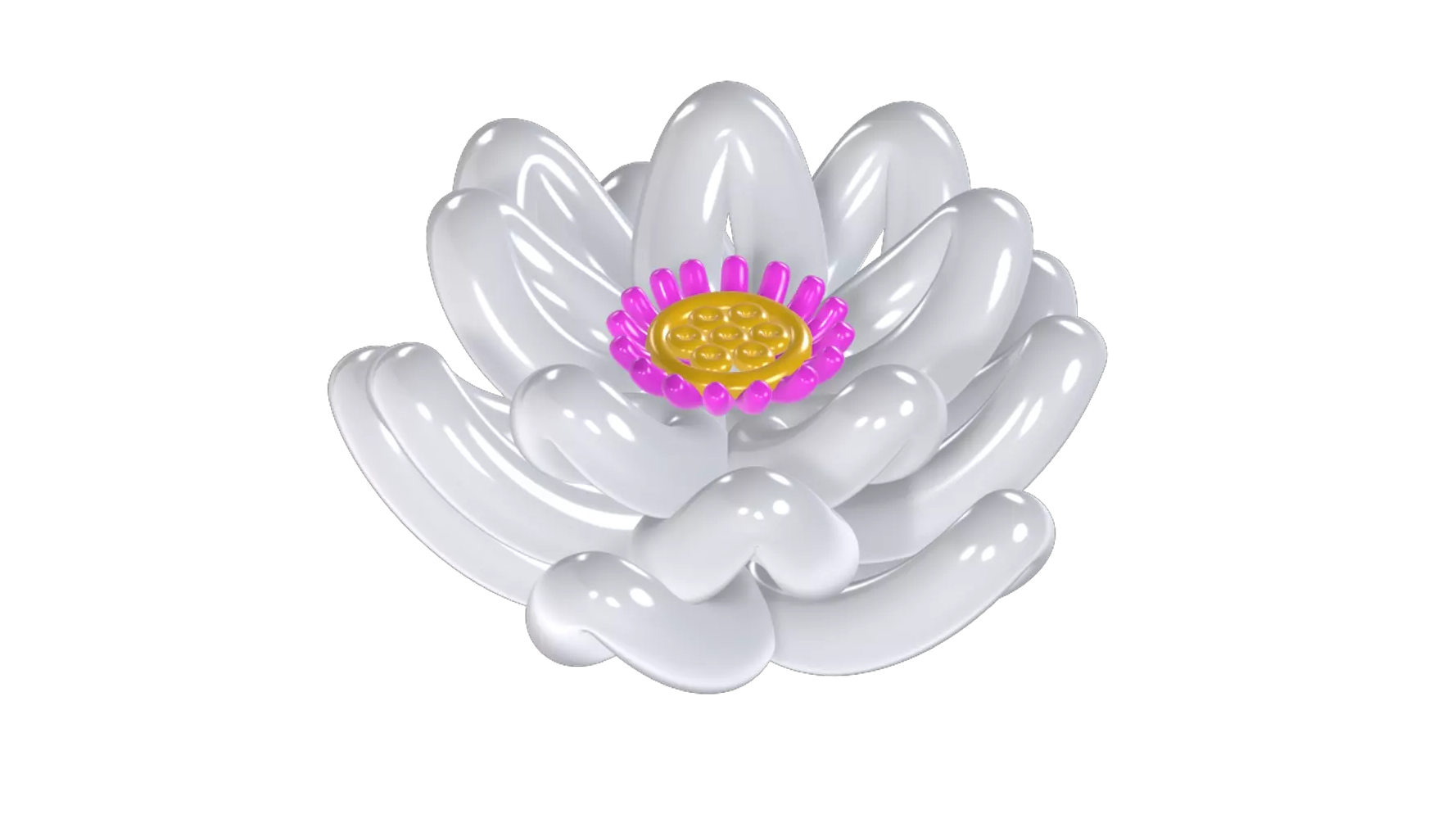 Lotus Balloon 3D Graphic