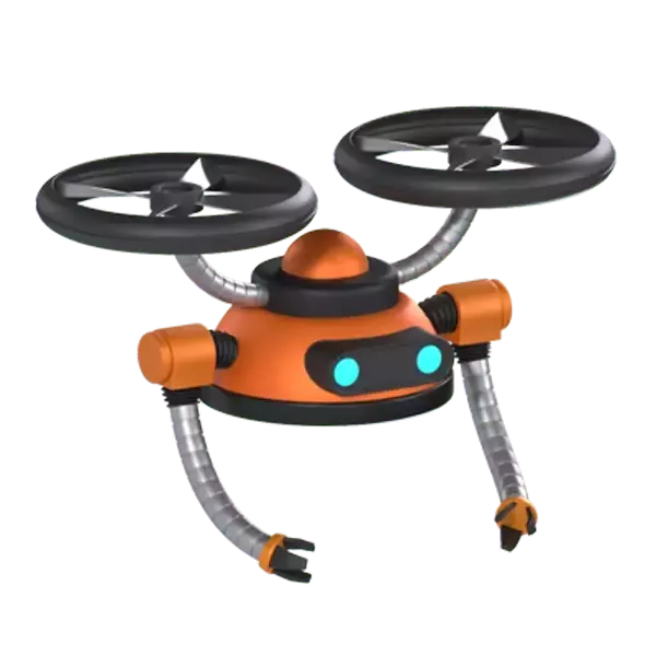 Drone Robot 3D Graphic