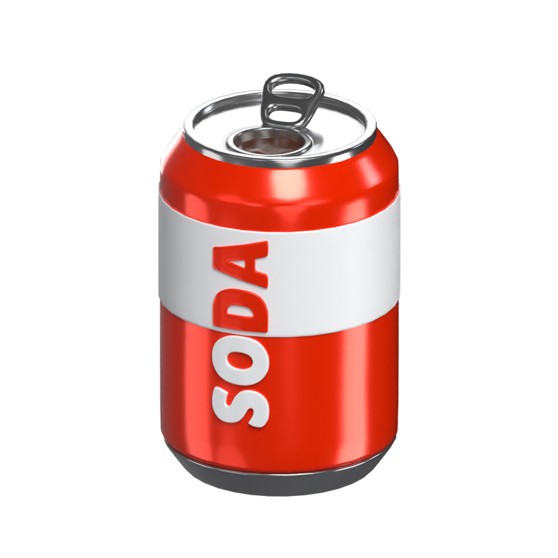 3D Red Soda Can Thirst Quenching  3D Graphic
