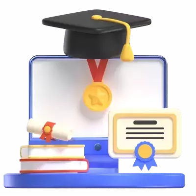 Education Certificate 3D Illustration