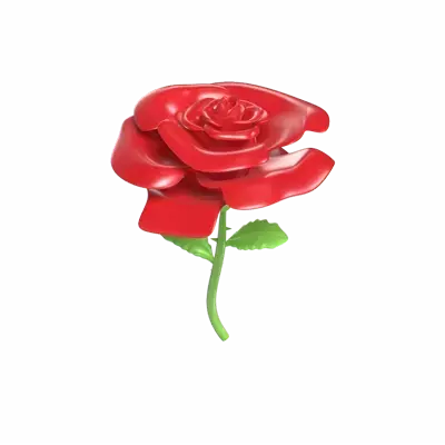 Rose Flower 3D Model Dancing Accessory Used In Flamenco 3D Graphic