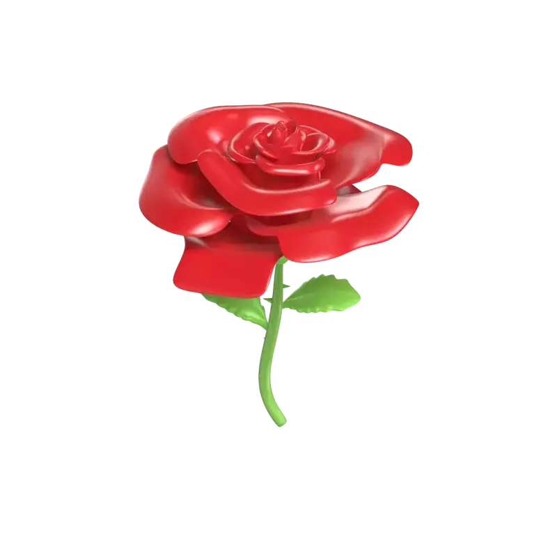 Rose Flower 3D Model Dancing Accessory Used In Flamenco 3D Graphic