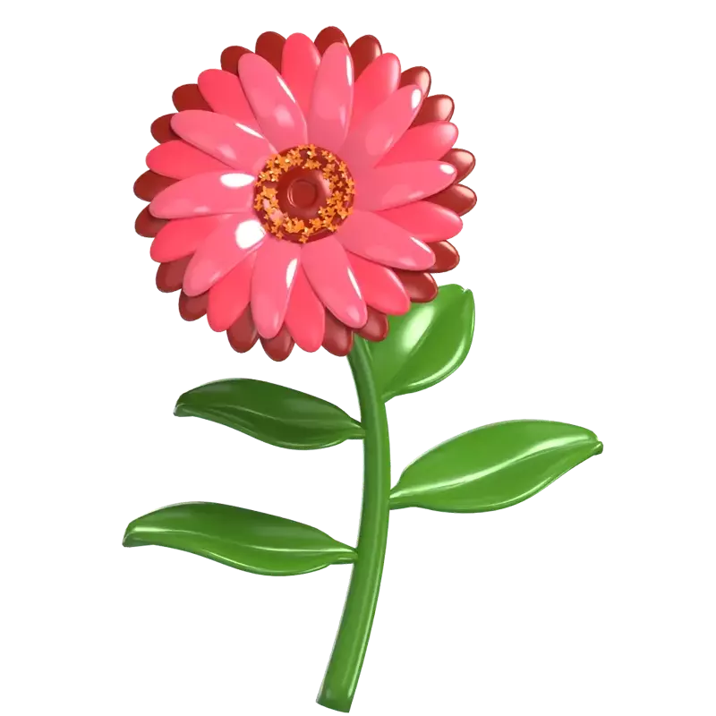 Modelo 3D de Zinnia para jardim 3D Graphic