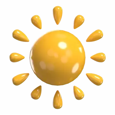 3D Summer Icon Model Symbol Of Vibrant Sunshine 3D Graphic