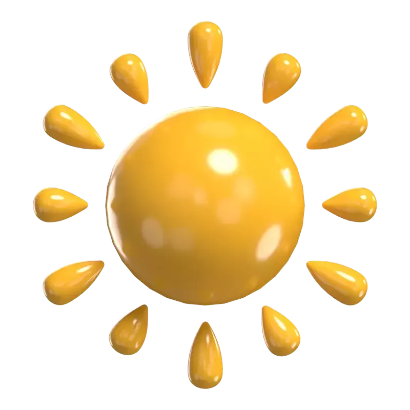 3D Summer Icon Model Symbol Of Vibrant Sunshine 3D Graphic