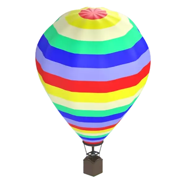 Hot Air Balloon 3D Graphic