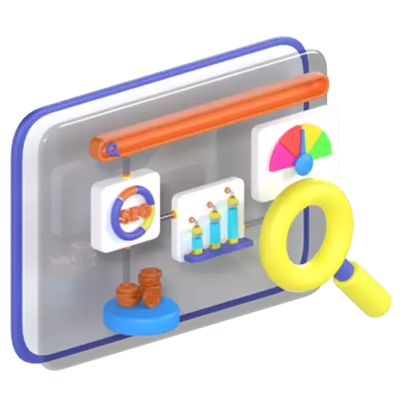 Seo Monitoring 3D Graphic