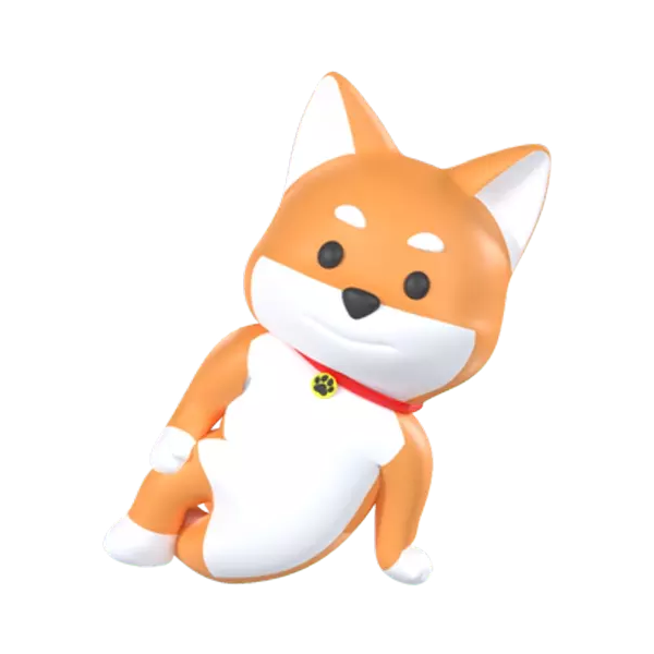 Shiba Inu Dog Relaxed 3d model--23ce661a-936e-497d-9ac1-218610376d00