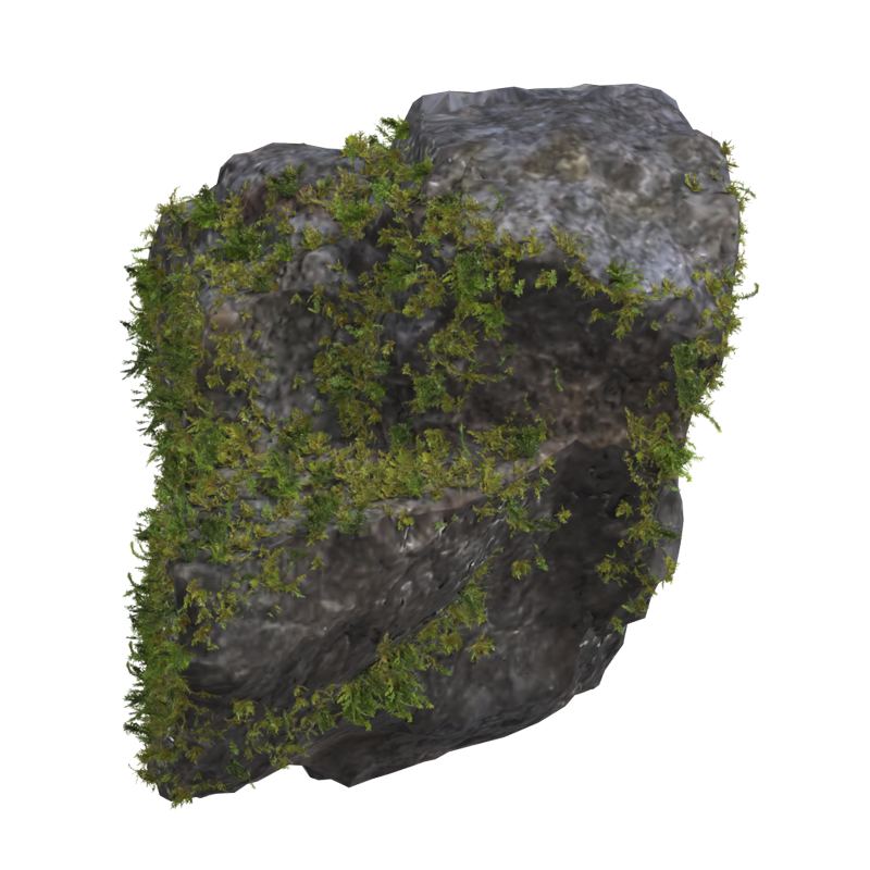 Mossy Rock 3D Model For The Wilderness 3D Graphic