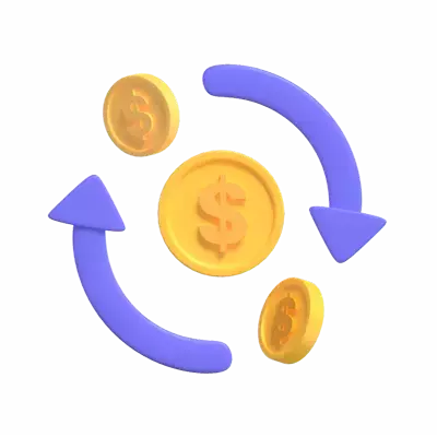 Money Cashback 3D Illustration