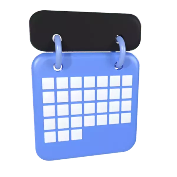 Gym Calendar 3D Graphic