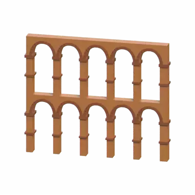 aquädukt von segovia 3d icon modell 3D Graphic